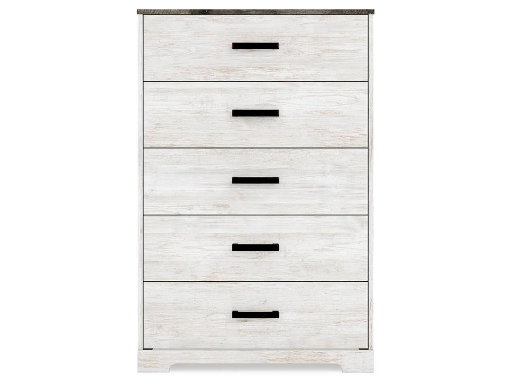 Signature Design by Ashley - Shawburn Five Drawer Chest in White/Dark Charcoal Gray - EB4121-245 veiw 1