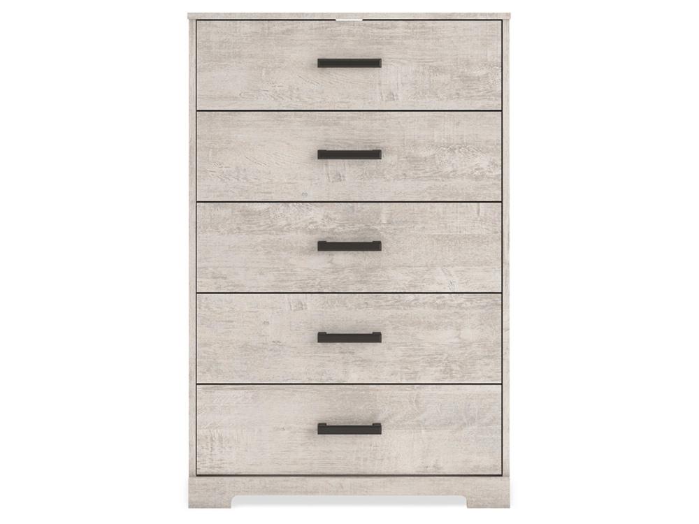Signature Design by Ashley - Shawburn Five Drawer Chest in Whitewash - EB4123-245 veiw 1