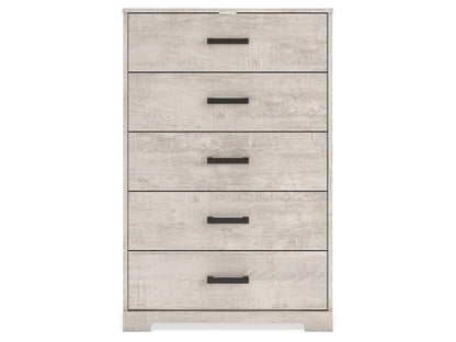 Signature Design by Ashley - Shawburn Five Drawer Chest in Whitewash - EB4123-245 veiw 1