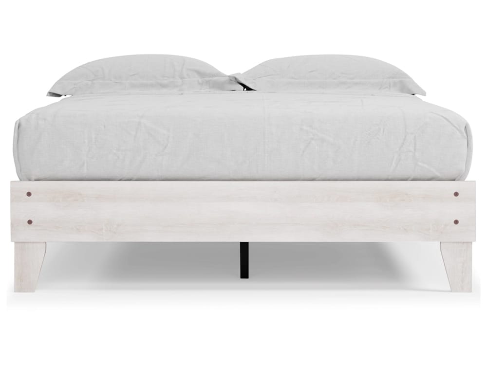 Signature Design by Ashley - Shawburn Queen Platform Bed in White/Dark Charcoal Gray - EB4121-113 veiw 1