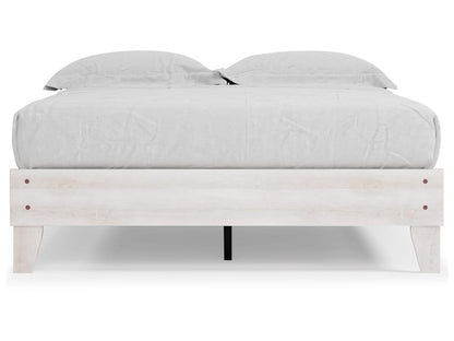 Signature Design by Ashley - Shawburn Queen Platform Bed in White/Dark Charcoal Gray - EB4121-113 veiw 1