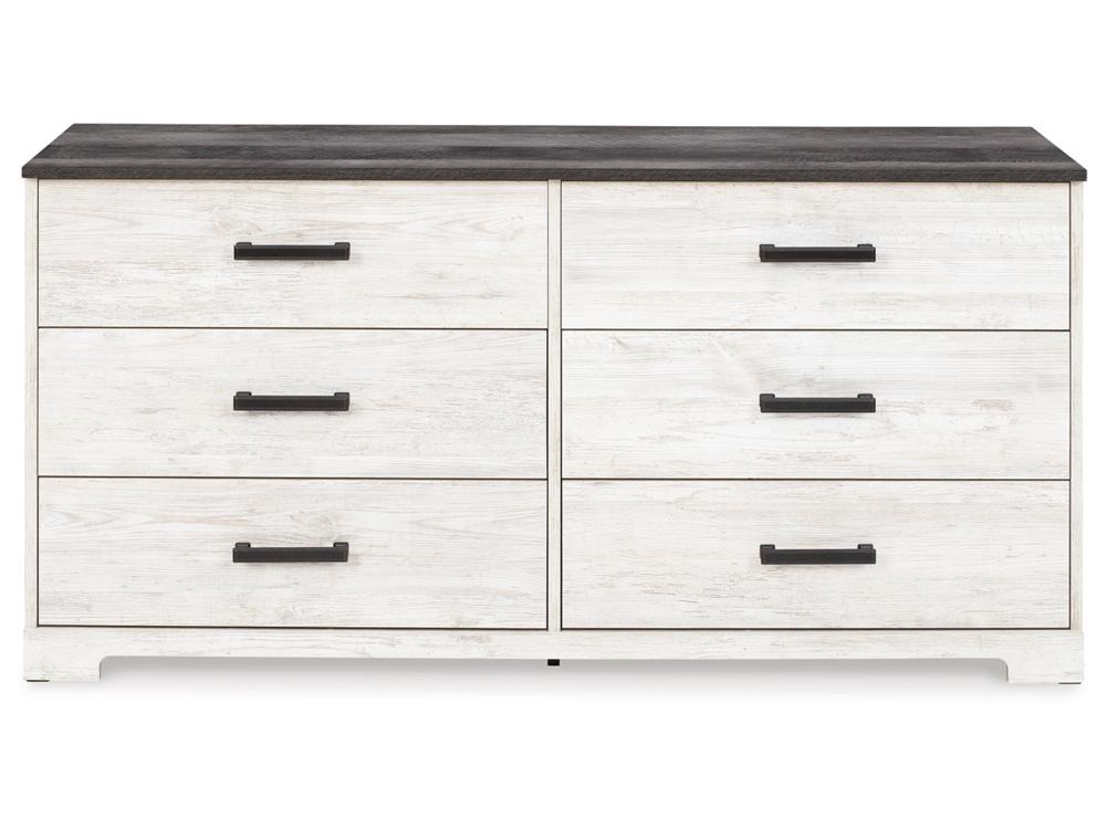 Signature Design by Ashley - Shawburn Six Drawer Dresser in White/Dark Charcoal Gray - EB4121-231 veiw 1