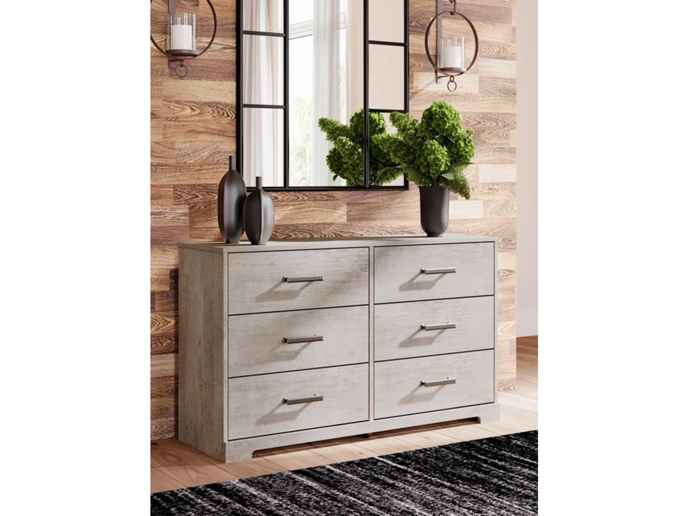 Signature Design by Ashley - Shawburn Six Drawer Dresser in Whitewash - EB4123-231 veiw 2