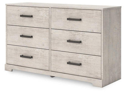 Signature Design by Ashley - Shawburn Six Drawer Dresser in Whitewash - EB4123-231 veiw 3