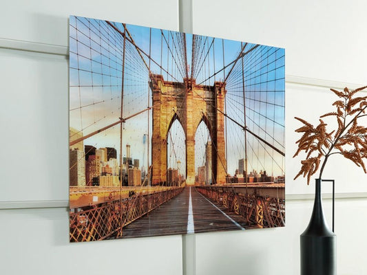 Signature Design by Ashley - Shayward Wall Art in Blue/Amber - A8000435 veiw 2