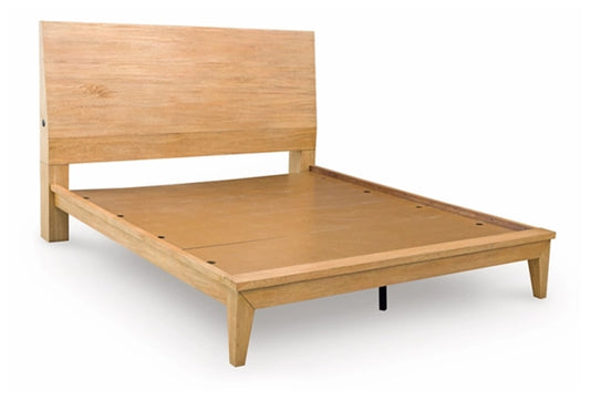 Signature Design by Ashley - Sherbana California King Panel Bed in Light Brown veiw 1