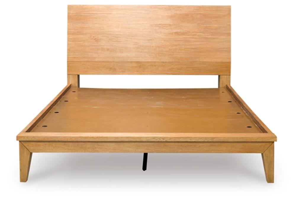 Signature Design by Ashley - Sherbana California King Panel Bed in Light Brown veiw 3