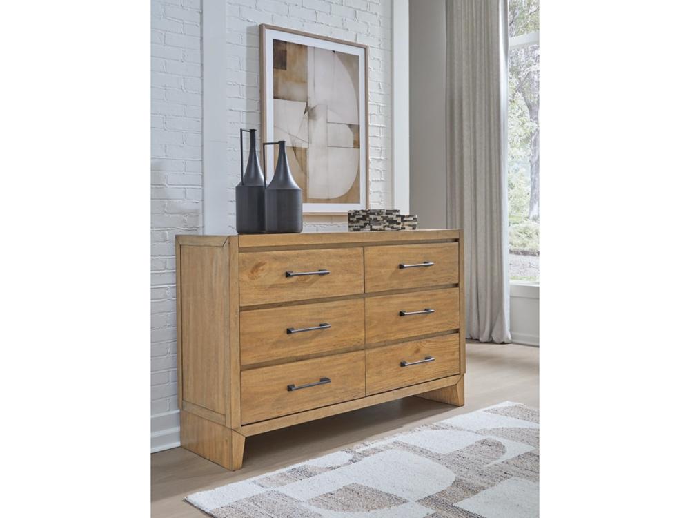 Signature Design by Ashley - Sherbana Dresser in Light Brown - B833-31 veiw 2