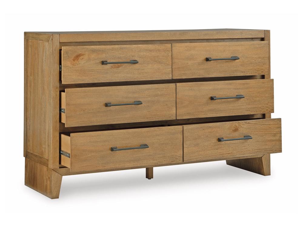 Signature Design by Ashley - Sherbana Dresser in Light Brown - B833-31 veiw 3