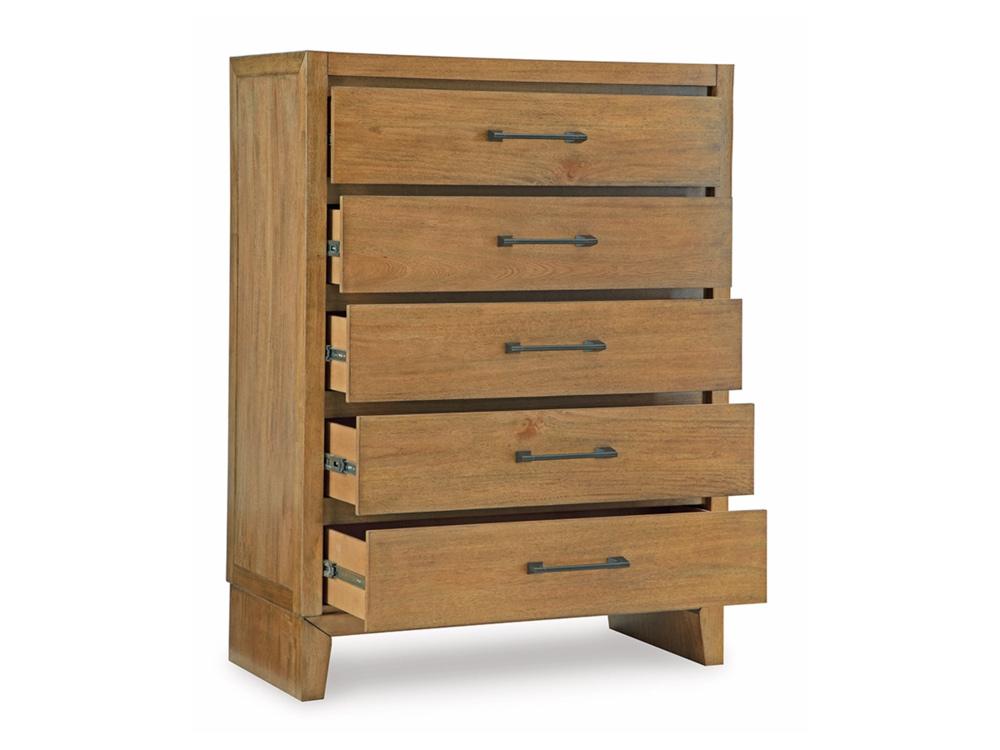 Signature Design by Ashley - Sherbana Five Drawer Chest in Light Brown - B833-46 veiw 3