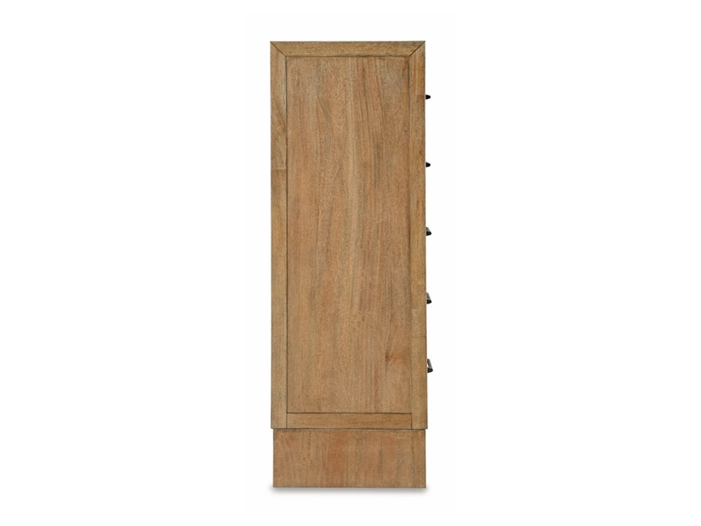Signature Design by Ashley - Sherbana Five Drawer Chest in Light Brown - B833-46 veiw 4