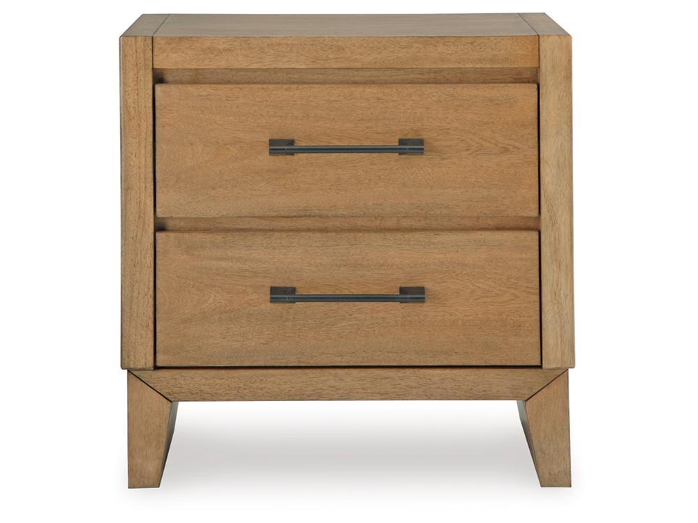 Signature Design by Ashley - Sherbana Two Drawer Night Stand in Light Brown - B833-92 veiw 1