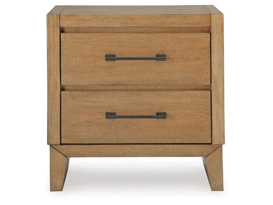 Signature Design by Ashley - Sherbana Two Drawer Night Stand in Light Brown - B833-92 veiw 1