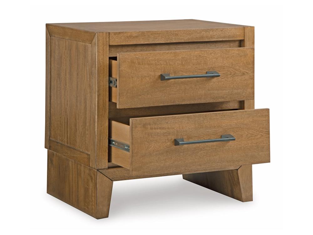 Signature Design by Ashley - Sherbana Two Drawer Night Stand in Light Brown - B833-92 veiw 3