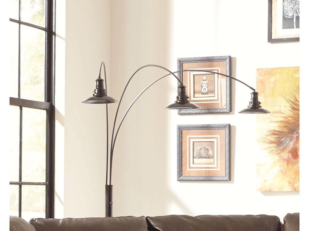 Signature Design by Ashley - Sheriel Metal Arc Lamp in Black - L725059 veiw 4