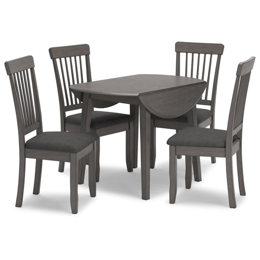 Signature Design by Ashley - Shullden Dining Table And 4 Chairs in Gray veiw 1