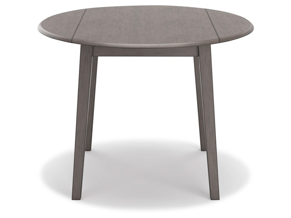 Signature Design by Ashley - Shullden Round Drm Drop Leaf Table in Gray - D194-15 veiw 3