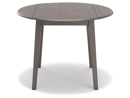Signature Design by Ashley - Shullden Round Drm Drop Leaf Table in Gray - D194-15 veiw 3
