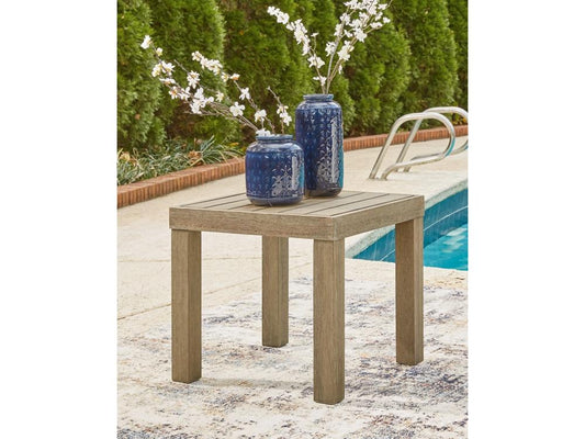 Signature Design by Ashley - Silo Point Outdoor Square End Table in Brown - P804-702 veiw 2
