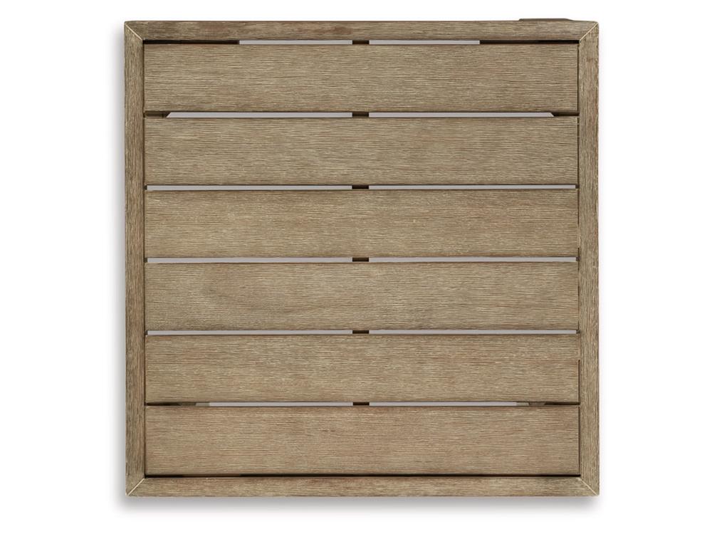 Signature Design by Ashley - Silo Point Outdoor Square End Table in Brown - P804-702 veiw 3