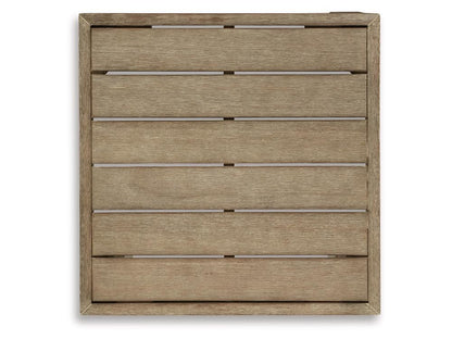 Signature Design by Ashley - Silo Point Outdoor Square End Table in Brown - P804-702 veiw 3