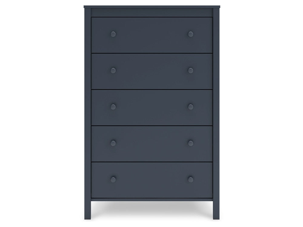 Signature Design by Ashley - Simmenfort Five Drawer Chest in Navy Blue - EB1528-245 veiw 1
