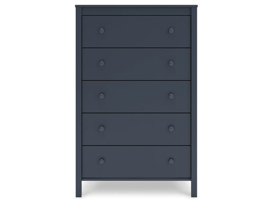 Signature Design by Ashley - Simmenfort Five Drawer Chest in Navy Blue - EB1528-245 veiw 1