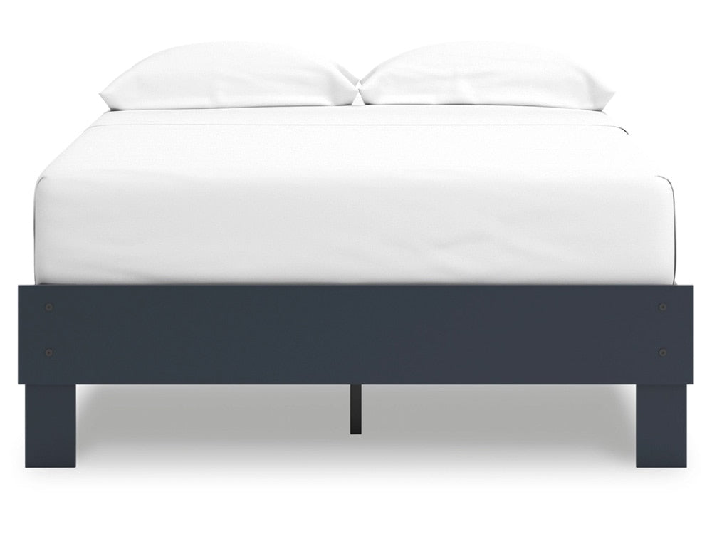 Signature Design by Ashley - Simmenfort Full Platform Bed in Navy Blue - EB1528-112 veiw 1