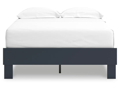 Signature Design by Ashley - Simmenfort Full Platform Bed in Navy Blue - EB1528-112 veiw 1