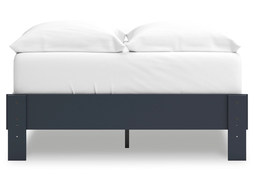 Signature Design by Ashley - Simmenfort Full Platform Bed in Navy Blue - EB1528-112 veiw 4