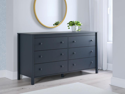 Signature Design by Ashley - Simmenfort Six Drawer Dresser in Navy Blue - EB1528-231 veiw 2