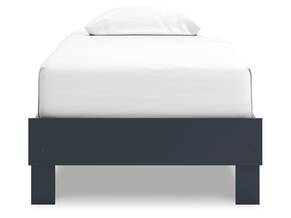 Signature Design by Ashley - Simmenfort Twin Platform Bed in Navy Blue - EB1528-111 veiw 1