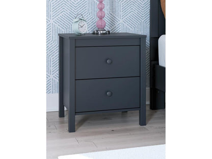 Signature Design by Ashley - Simmenfort Two Drawer Night Stand in Navy Blue - EB1528-292 veiw 2