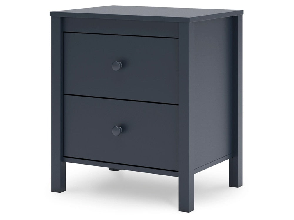 Signature Design by Ashley - Simmenfort Two Drawer Night Stand in Navy Blue - EB1528-292 veiw 3