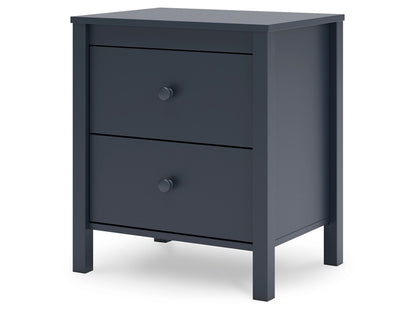 Signature Design by Ashley - Simmenfort Two Drawer Night Stand in Navy Blue - EB1528-292 veiw 3