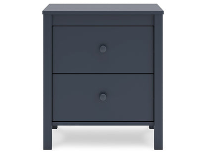 Signature Design by Ashley - Simmenfort Two Drawer Night Stand in Navy Blue - EB1528-292 veiw 4