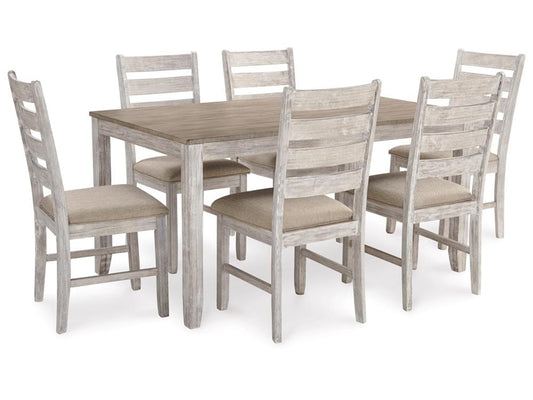 Signature Design by Ashley - Skempton Dining Room Table (Set of 7) in White/Light Brown - D394-425 veiw 1