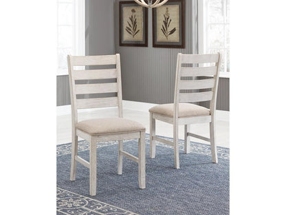 Signature Design by Ashley - Skempton Dining Uph Side Chair (Set Of 2) in White/Light Brown - D394-01 veiw 2