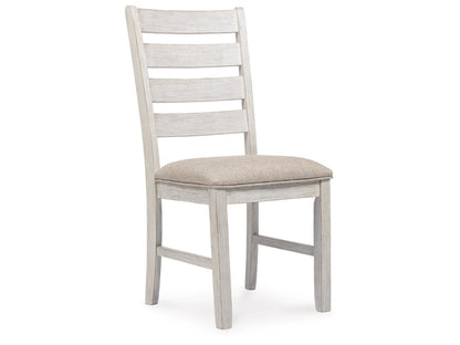 Signature Design by Ashley - Skempton Dining Uph Side Chair (Set Of 2) in White/Light Brown - D394-01 veiw 3