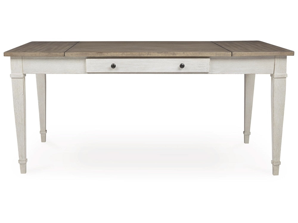 Signature Design by Ashley - Skempton RECT DRM Table w/Storage in White/Light Brown - D394-25 veiw 1