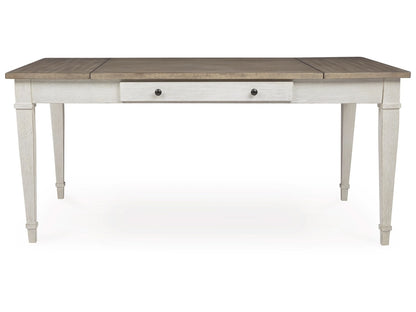 Signature Design by Ashley - Skempton RECT DRM Table w/Storage in White/Light Brown - D394-25 veiw 1