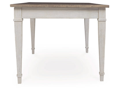 Signature Design by Ashley - Skempton RECT DRM Table w/Storage in White/Light Brown - D394-25 veiw 4