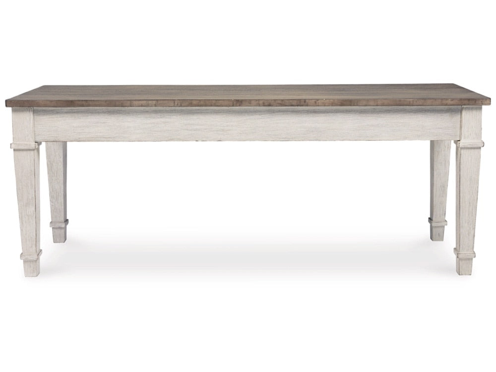 Signature Design by Ashley - Skempton Storage Bench in White/Light Brown - D394-00 veiw 1