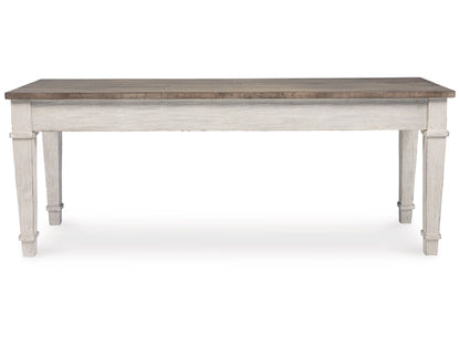 Signature Design by Ashley - Skempton Storage Bench in White/Light Brown - D394-00 veiw 1