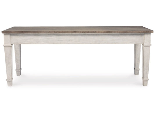 Signature Design by Ashley - Skempton Storage Bench in White/Light Brown - D394-00 veiw 1