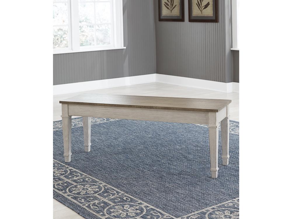 Signature Design by Ashley - Skempton Storage Bench in White/Light Brown - D394-00 veiw 2