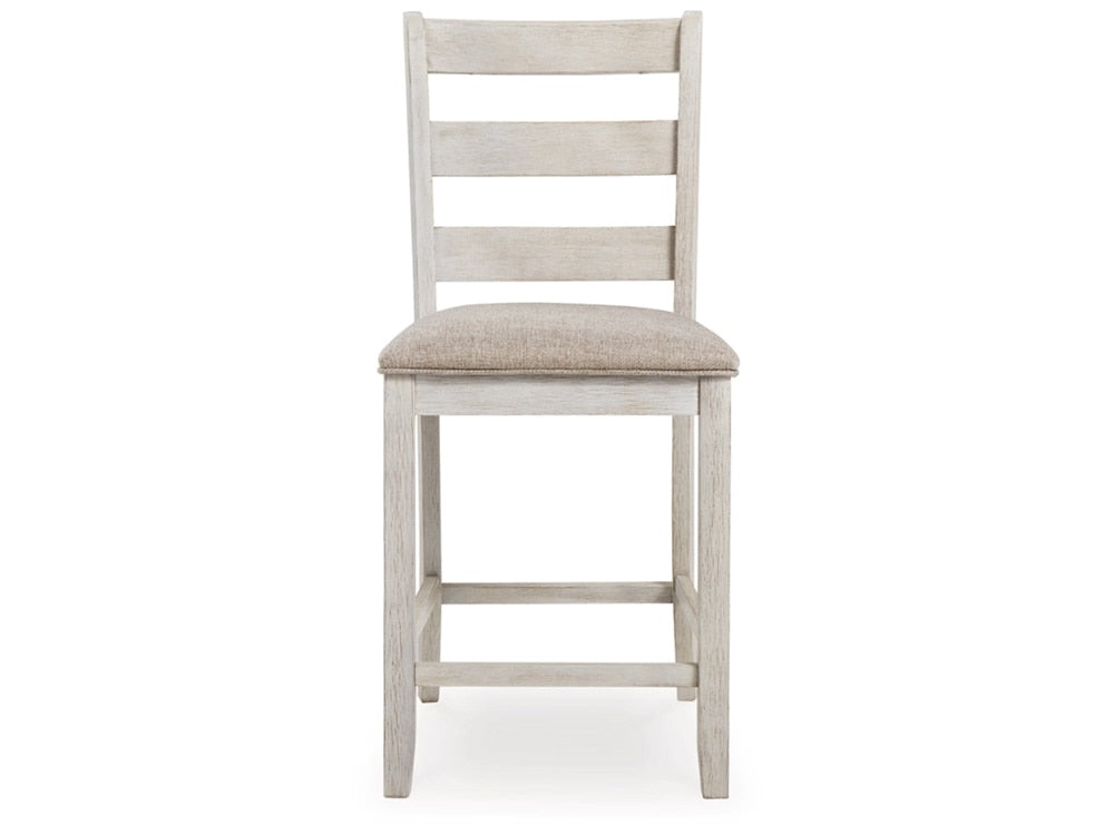 Signature Design by Ashley - Skempton Upholstered Barstool (Set Of 2) in White/Light Brown - D394-124 veiw 1
