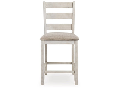Signature Design by Ashley - Skempton Upholstered Barstool (Set Of 2) in White/Light Brown - D394-124 veiw 1