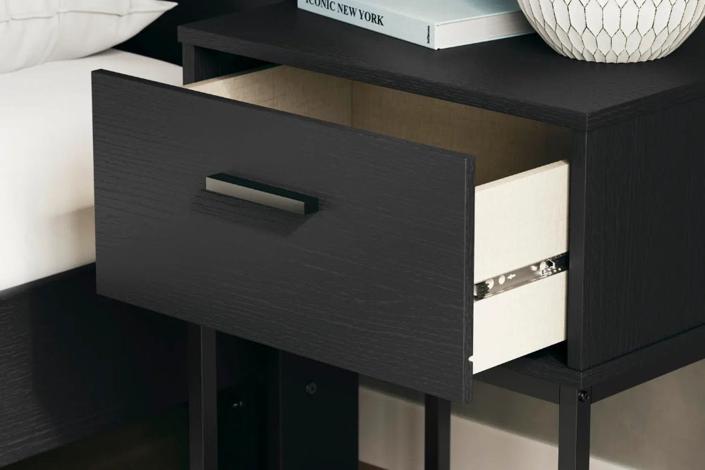 Signature Design by Ashley - Socalle One Drawer Night Stand in Black - EB1865-291 view 3