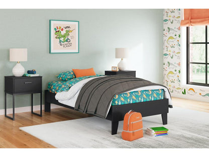 Signature Design by Ashley - Socalle Twin Platform Bed in Black - EB1865-111 veiw 2